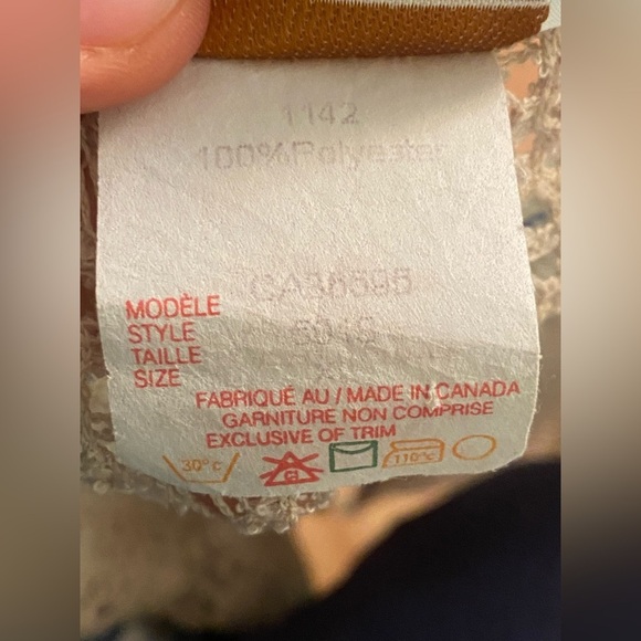 Elegant Cream and Brown Dress and short blouse set - Picture 8 of 11